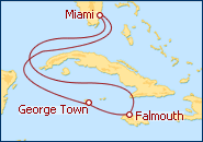 Ver o roteiro do Cruzeiro Fl�rida, Jamaica e Ilhas Caim� 2012