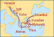 Ver o roteiro do Cruzeiro Imp�rios Mediterr�nicos