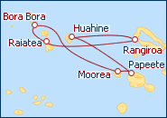 Ver o roteiro do Cruzeiro Polinesia Francesa