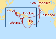 Ver o roteiro do Cruzeiro Hawai desde San Francisco