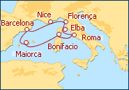 Ver o roteiro do Cruzeiro Mallorca, Francia y Italia