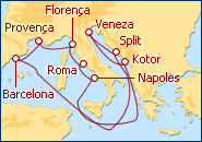 Ver o roteiro do Cruzeiro Mediterr�neo e Adri�tico
