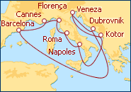 Ver o roteiro do Cruzeiro Mediterr�neo e Adri�tico