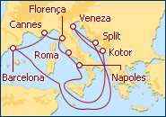 Ver o roteiro do Cruzeiro Mediterr�neo e Adri�tico II