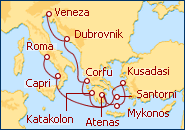 Ver o roteiro do Cruzeiro Aventura Mediterr�nea