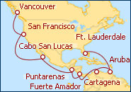 Ver o roteiro do Cruzeiro Canal do Panam� - De Vancouver � Fort Lauderdale