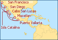 Ver o roteiro do Cruzeiro Riviera Mexicana - Desde S�o Francisco