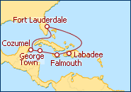 Ver o roteiro do Cruzeiro Haiti, Jamaica e Grande Caim�o
