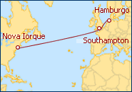 Ver o roteiro do Cruzeiro Transatl�ntico de Nova Iorque � Hamburgo