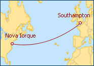 Ver o roteiro do Cruzeiro Transatl�ntico de Southampton � Nova Iorque