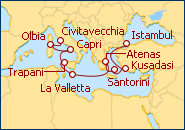 Ver o roteiro do Cruzeiro Mediterr�neo Oriental