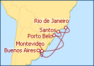 Ver o roteiro do Cruzeiro Prata 