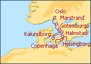 Ver o roteiro do Cruzeiro Norte da Europa Pslo - Copenhague