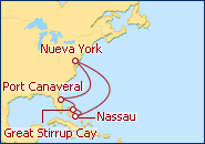 Ver o roteiro do Cruzeiro Bahamas e Florida I