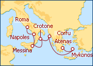 Ver o roteiro do Cruzeiro Maravilhas do Mediterr�neo