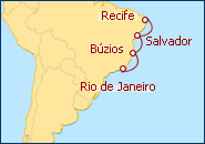 Ver o roteiro do Cruzeiro Rumo ao Nordeste I