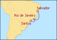Ver o roteiro do Cruzeiro Rio de Janeiro e Santos