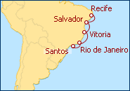 Ver o roteiro do Cruzeiro Ruma ao Sudeste III