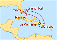 Ver o roteiro do Cruzeiro Miami e Fl�rida