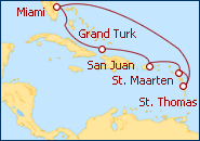 Ver o roteiro do Cruzeiro Miami e Florida