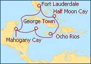 Ver o roteiro do Cruzeiro Caribe Occidental