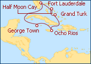 Ver o roteiro do Cruzeiro Caribe del Sur III