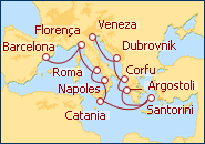 Ver o roteiro do Cruzeiro Romance Mediterr�nico