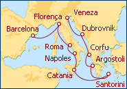 Ver o roteiro do Cruzeiro Romance Mediterr�neo