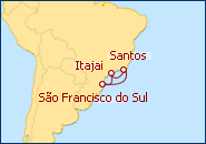 Ver o roteiro do Cruzeiro S�o Francisco do Sul e Santos