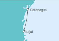 Itinerário do Cruzeiro  De Paranaguá a Itajaí - MSC Cruzeiros