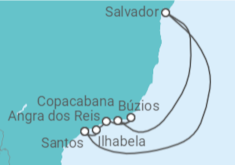 Itinerário do Cruzeiro  Réveillon pelo Brasil - MSC Cruzeiros