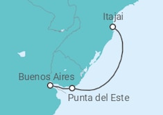 Itinerário do Cruzeiro  De Itajaí a Buenos Aires - MSC Cruzeiros