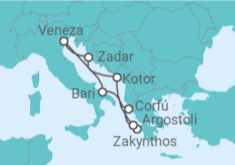 Itinerário do Cruzeiro  Grécia, Montenegro, Itália - Costa Cruzeiros