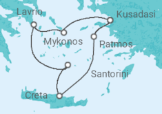 Itinerário do Cruzeiro  Egeu Icônico - Celestyal Cruises