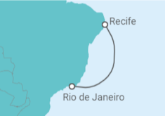 Itinerário do Cruzeiro  Do RJ a Recife - Costa Cruzeiros