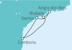 Itinerário do Cruzeiro  Angra, Ilhabela, Camboriú - Costa Cruzeiros