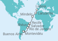 Itinerário do Cruzeiro  De Lisboa a Buenos Aires - Costa Cruzeiros