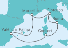 Itinerário do Cruzeiro  Itália, França, Espanha TI - MSC Cruzeiros