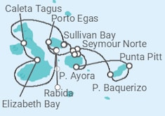 Itinerário do Cruzeiro  Ilhas Galápagos - Celebrity Cruises