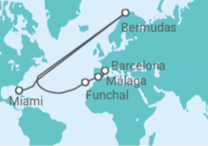 Itinerário do Cruzeiro  Espanha, Portugal, Bermudas - Regent Seven Seas