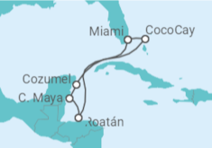 Itinerário do Cruzeiro  Honduras, México - Royal Caribbean