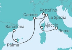 Itinerário do Cruzeiro  França, Itália, Espanha - Celebrity Cruises