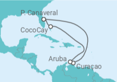 Itinerário do Cruzeiro  Curaçao, Aruba - Royal Caribbean
