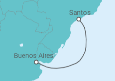 Itinerário do Cruzeiro  De Buenos Aires a Santos - Costa Cruzeiros