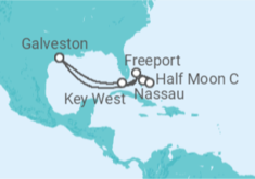 Itinerário do Cruzeiro  Estados Unidos, Bahamas - Carnival Cruise Line