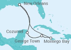 Itinerário do Cruzeiro  Jamaica, Ilhas Cayman, México - Carnival Cruise Line