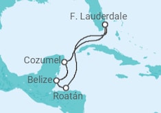 Itinerário do Cruzeiro  Honduras, Belize, México - Princess Cruises