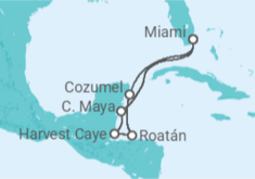 Itinerário do Cruzeiro  México, Honduras - Regent Seven Seas