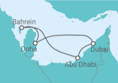 Itinerário do Cruzeiro  Emirados Árabes, Qatar - MSC Cruzeiros