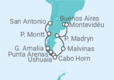 Itinerário do Cruzeiro  De Buenos Aires a San Antonio (Santiago de Chile) - Princess Cruises